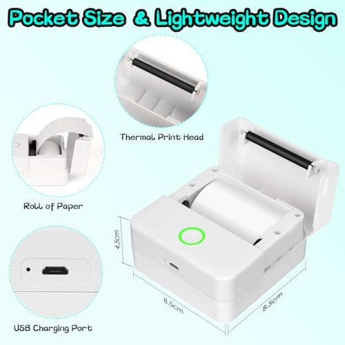 Victop Mini imprimante Bluetooth Portable de Poche avec Papier Victop Mini imprimante Bluetooth Portable de Poche avec Papier