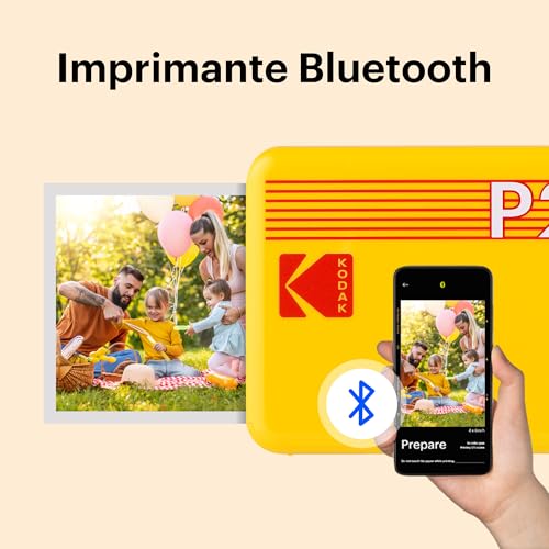 GuKKK Mini Imprimante Photo Portable Bluetooth – Imprimante Thermique Sans Encre – Photos, Étiquettes, Mémos, Notes – Idéal Cadeau Ado, Couple, Famille
